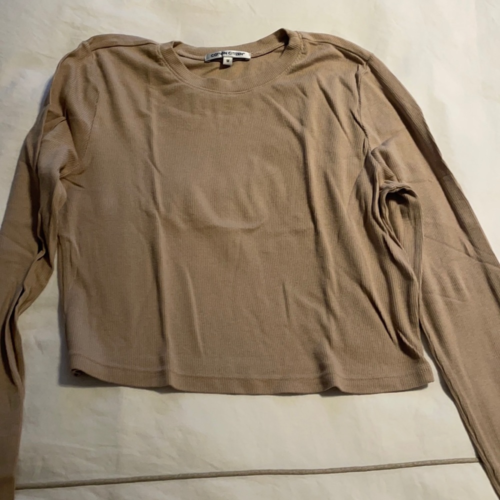 Cotton citizens cropped ribbed t shirt